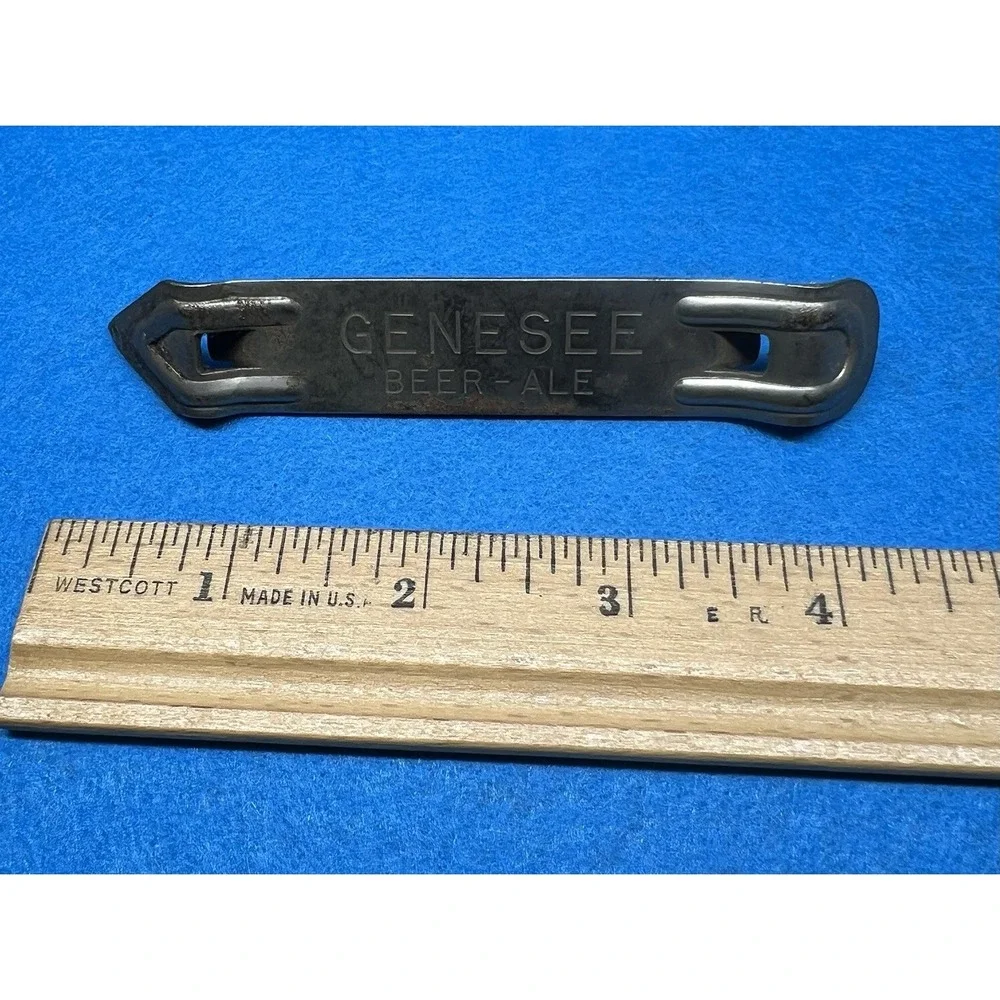Vintage Genesee‎ Beer Ale Bottle Opener Metal Can Opener Man Cave Gift